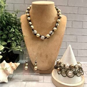 Matte bead jewelry set